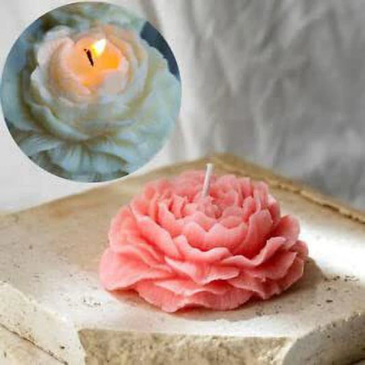 Handcrafted Flower-Shaped Candle – Elegant Floral Design